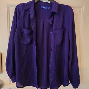 Apt. 9 purple button down shirt size small